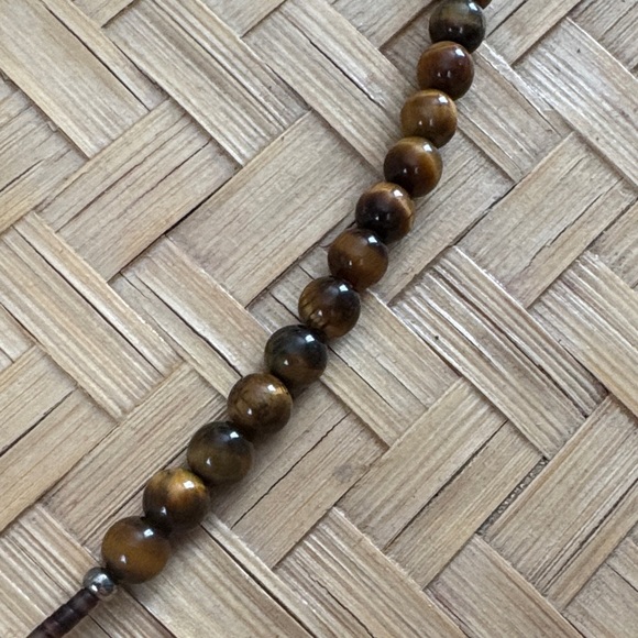 Sterling 925 Turquoise and Brown Beaded Necklace - Picture 4 of 9